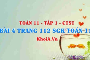 Bài 4 trang 112 SGK Toán 11 Tập 1 Chân trời sáng tạo